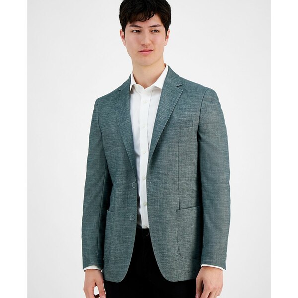 カルバンクライン メンズ ジャケット&ブルゾン アウター Men's Solid Slim-Fit Soft Sport Coat Forest Green