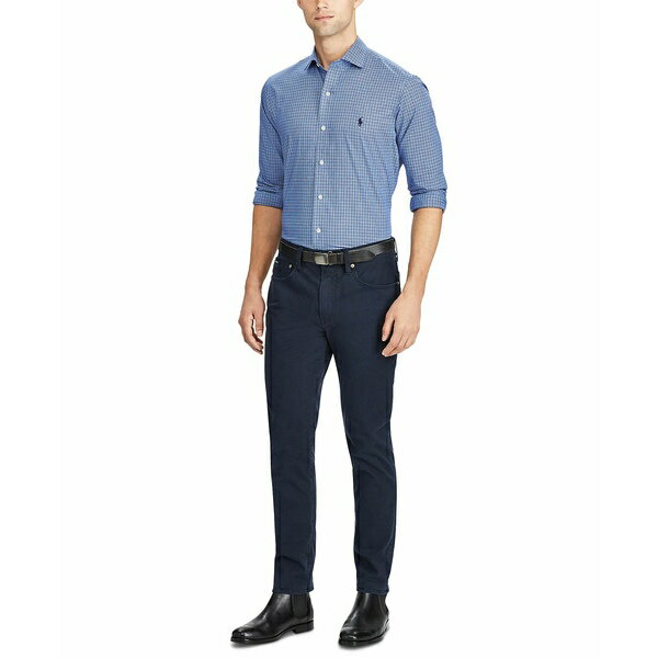 ラルフローレン メンズ デニムパンツ ボトムス Men's Slim Straight Stretch Sateen Five-Pocket Pants Collection Navy