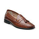ノンブッシュ メンズ スリッポン・ローファー シューズ Men's Strafford Woven Tassel Loafers Cognac(4)