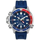 シチズン レディース 腕時計 アクセサリー Eco-Drive Men's Promaster Aqualand Blue Silicone Strap Watch 46mm Blue(2)