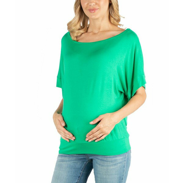 24֥󥳥ե ǥ åȥ ȥåץ Loose Fit Dolman Maternity Top with Wide ...