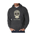 エルエーポップアート メンズ パーカー・スウェットシャツ アウター Men's Dia De Los Muertos Word Art Hooded Sweat...