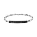 エフィー コレクション レディース ブレスレット・バングル・アンクレット アクセサリー EFFY® Men's Black Spinel Cluster...