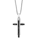 エフィー コレクション レディース ネックレス・チョーカー・ペンダントトップ アクセサリー EFFY® Men's Black Spinel Cross...