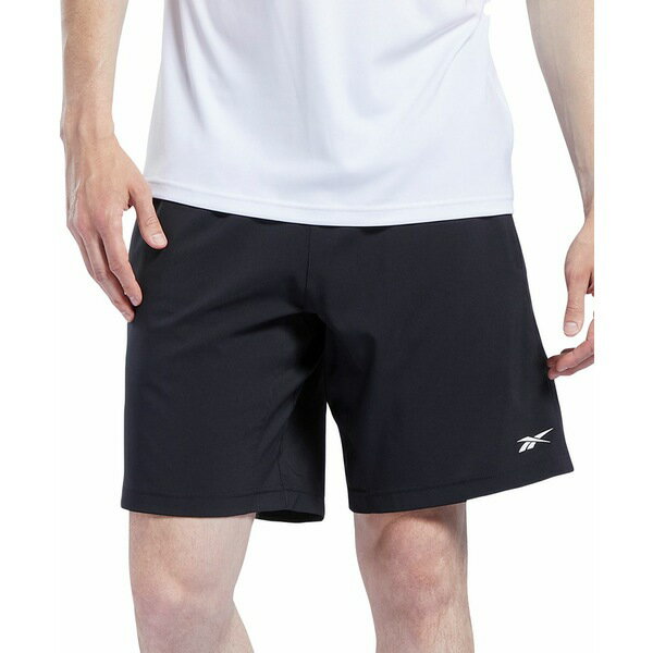 リーボック メンズ カジュアルパンツ ボトムス Men's Regular-Fit Moisture-Wicking 9" Woven Drawstring Shorts Black