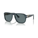 ペルソル レディース サングラス&アイウェア アクセサリー Unisex Polarized Sunglasses, 0PO3310S11893R57W 57 Dusty Blue