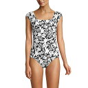 ランズエンド レディース 帽子 アクセサリー Women's D-Cup Tummy Control Cap Sleeve X-Back One Piece S...