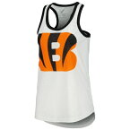 カールバンクス レディース Tシャツ トップス Cincinnati Bengals GIII 4Her by Carl Banks Women's Tater Racerback Tank Top White