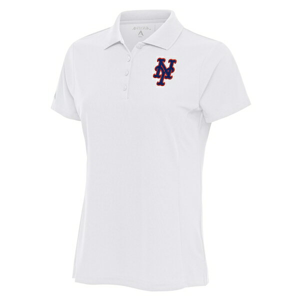 ƥ ǥ ݥ ȥåץ New York Mets Antigua Women's Logo Legacy Pique Polo White