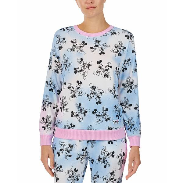 ディズニー レディース パーカー・スウェットシャツ アウター Mickey Mouse Knit Crewneck Pajama Sweatshirt Pink Print
