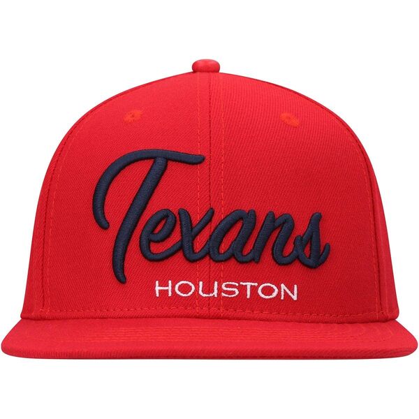 パからお⏎ プロスタンダード Men's Pro Standard Red Houston Texans Script Wordmark Snapback Hat Red：asty メンズ 帽子 アクセサリー ブランド