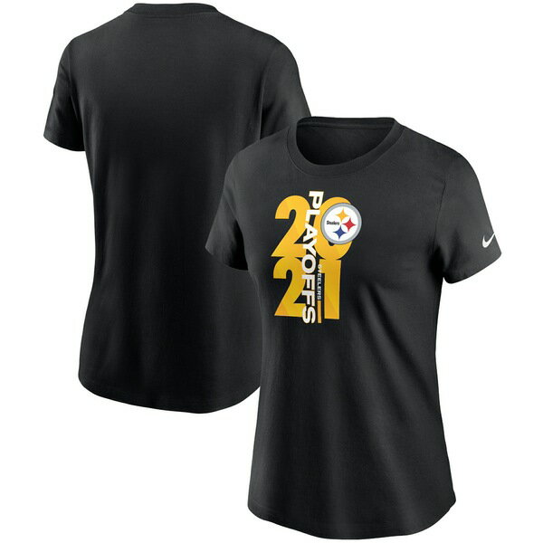 iCL fB[X TVc gbvX Pittsburgh Steelers Nike Women's 2021 NFL Playoffs Bound TShirt Black