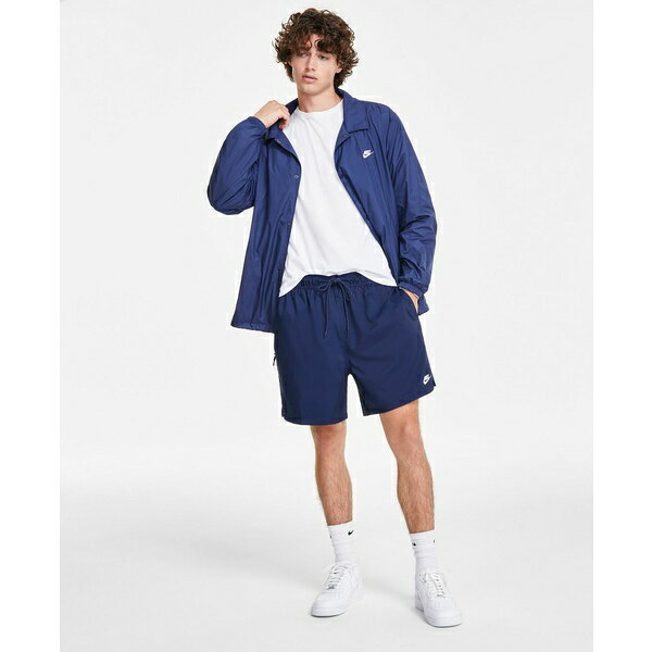 ナイキ メンズ カジュアルパンツ ボトムス Men's Club Flow Relaxed-Fit 6" Drawstring Shorts Navy