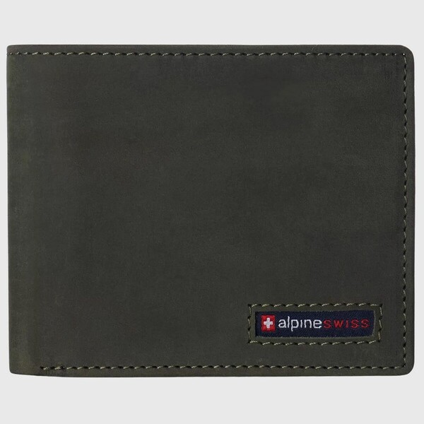 アルパイン スイス メンズ 財布 アクセサリー Mens Commuter RFID Bifold Wallet 2 ID Windows Divided..