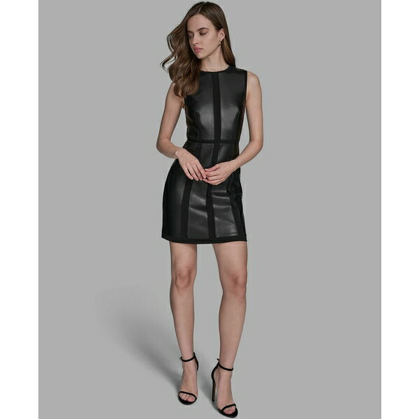 ビーシビージー レディース ワンピース トップス Women's Archive Patchwork A-Line Dress Black