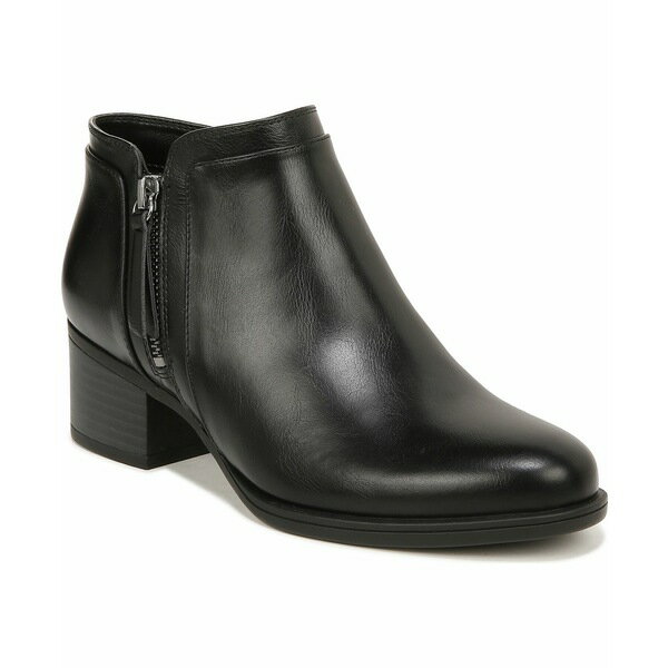ナチュライザー レディース ブーツ シューズ Karol Side-Zip Booties Black Faux Leather