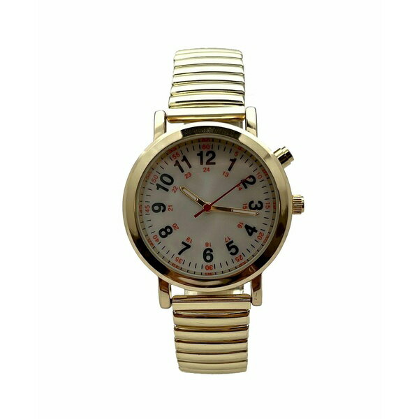 オリビアプラット レディース 腕時計 アクセサリー Gold Stretch Band Easy Read Nurse Watch with Sec..