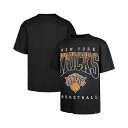 47ブランド メンズ シャツ トップス Men's Black New York Knicks Afterhours Foundation Premium Heavyweight T-Shirt Black