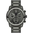 モバド メンズ ブレスレット・バングル・アンクレット アクセサリー Men's Bold Verso Gunmetal Ionic Plated Steel Bracelet Watch 44mm Gunmetal