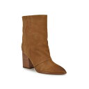 ナインウェスト レディース ブーツ シューズ Women's Chaye Pointy Toe Block Heel Booties Cognac Suede