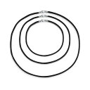 ブリング メンズ ネックレス・チョーカー アクセサリー Set of 3 Satin Black Silk Cord Necklace for Pendant Layering Multiple Lengths Black 16, 20, 30