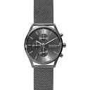 スカーゲン メンズ ブレスレット・バングル・アンクレット アクセサリー Men's Chronograph Holst Gunmetal Stainless Steel Mesh Bracelet Watch 42mm Gunmetal