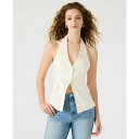 スティーブ マデン レディース カットソー トップス Women's Brielle Button-Front Halter Vest Ivory