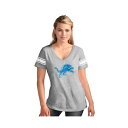 カールバンクス レディース カットソー トップス Women's Heather Gray Detroit Lions First Pick Distresse...