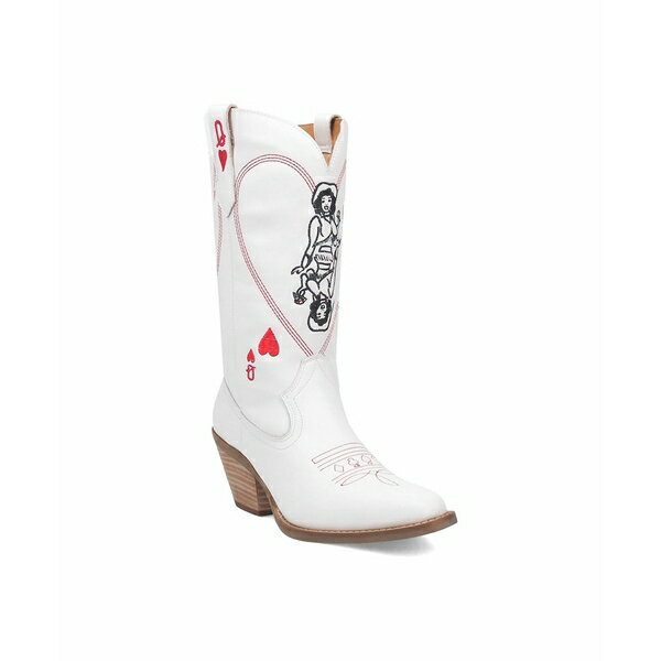 ディンゴ レディース ブーツ シューズ Women's Queen A Hearts Leather Boots White