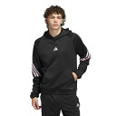 アディダス メンズ パーカー・スウェットシャツ アウター Men's Select Foundation Fleece Basketball Hoodie Black, White