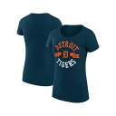カールバンクス レディース カットソー トップス Women's Navy Detroit Tigers City Graphic Fitted T-Shirt...