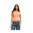 コットンオン レディース カットソー トップス Women's Christy Henley Tee Apricot jelly