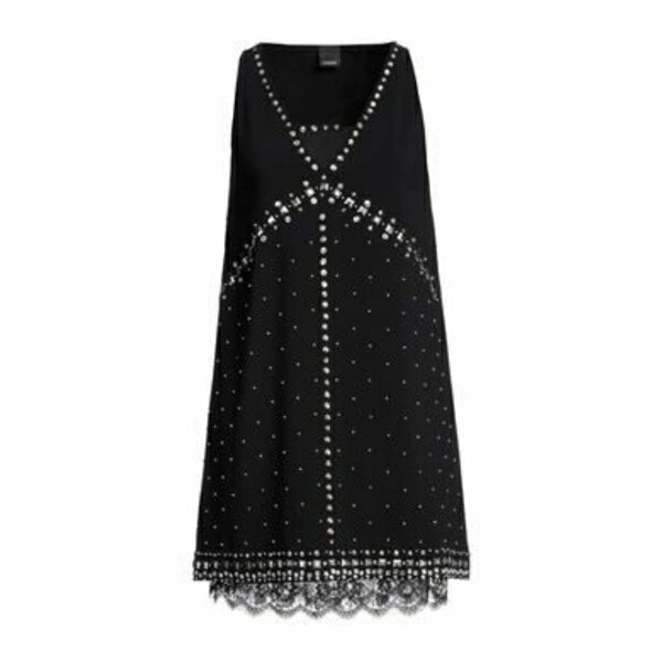 【送料無料】 ピンコ レディース ワンピース トップス Mini dresses Black