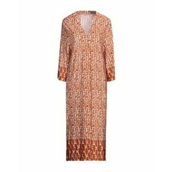 【送料無料】 ヴィア マシーニ レディース ワンピース トップス Midi dresses Orange