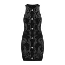 【送料無料】 バルマン レディース ワンピース トップス Mini dresses Black