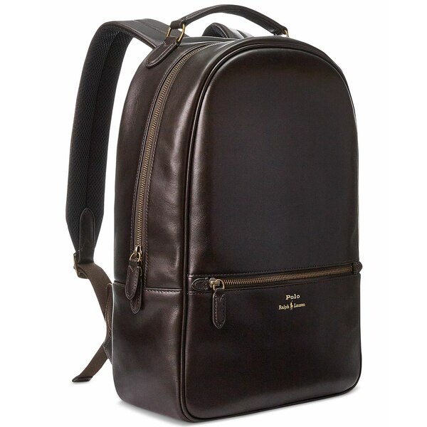 ラルフローレン メンズ バックパック・リュックサック バッグ Men's Leather Backpack Dark Brown