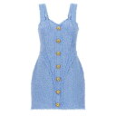 バルマン レディース ワンピース トップス Light Blue Terry Mini Dress Blu