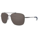 コスタデルマール メンズ サングラス・アイウェア アクセサリー Costa Del Mar Canaveral 580G Polarized Sunglasses Brushed Gray/Gray