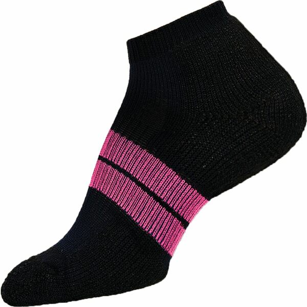 ソーロス レディース 靴下 アンダーウェア Thor-Lo Women 039 s 84N Low Cut Padded Running Socks Black/Pink