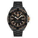 プレインスポーツ メンズ ブレスレット・バングル・アンクレット アクセサリー Men's Urban Pulse 3 Hand Date Quartz IP Black Bracelet 47mm Black