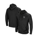 コロシアム メンズ パーカー・スウェットシャツ アウター Men's Black Nebraska Huskers Blackout 3.0 Tonal Raglan Full-Zip Hoodie Black(4)