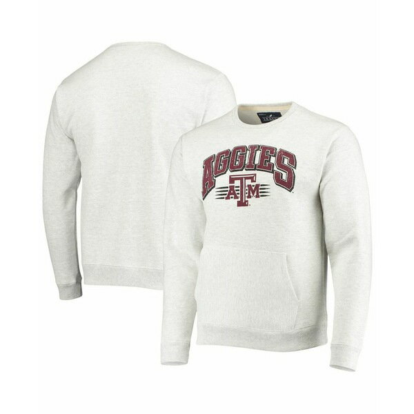 リーグカレッジエイトウェア メンズ パーカー・スウェットシャツ アウター Men's Heathered Gray Texas A&M Aggies Upperclassman Pocket Pullover Sweatshirt Heathered Gray