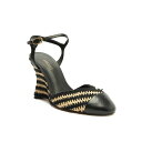 アレッツォ レディース パンプス シューズ Women's Jamie Fabric High Wedge Pumps Black, Multi
