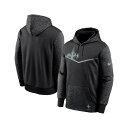 ナイキ メンズ パーカー・スウェットシャツ アウター Men's Black New Orleans Saints RFLCTV Chevron Pullover Hoodie Black(4)