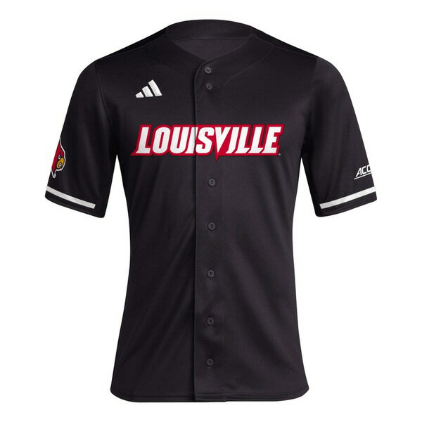 アディダス メンズ ユニフォーム トップス Louisville Cardinals adidas Replica Baseball Jersey Black