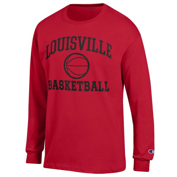ԥ  T ȥåץ Louisville Cardinals Champion Basketball Icon Long Sleeve TShirt Red