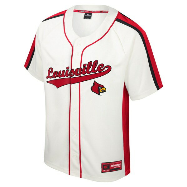 コロシアム メンズ ユニフォーム トップス Louisville Cardinals Colosseum Ruth ButtonUp Baseball Jersey Cream