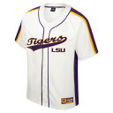 コロシアム メンズ ユニフォーム トップス LSU Tigers Colosseum Ruth ButtonUp Baseball Jersey Cream