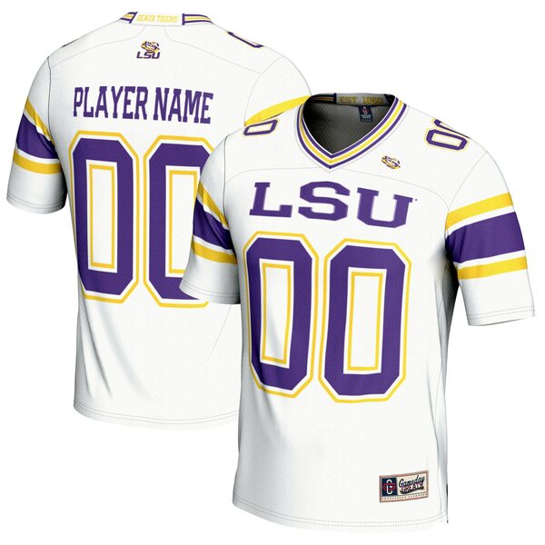 ゲームデイグレーツ メンズ ユニフォーム トップス LSU Tigers GameDay Greats NIL PickAPlayer Football Jersey White 1