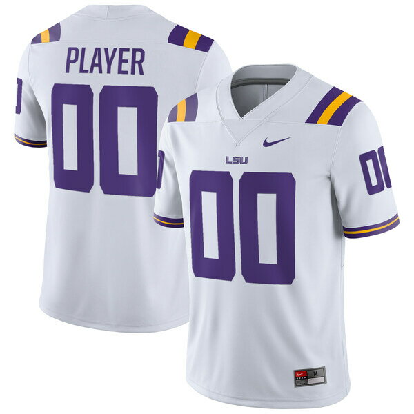 ʥ  ˥ե ȥåץ LSU Tigers Nike PickAPlayer NIL Replica Football Jersey White